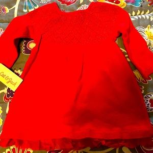 Adorable NWT red sweater dress 12 month perfect for holidays!!